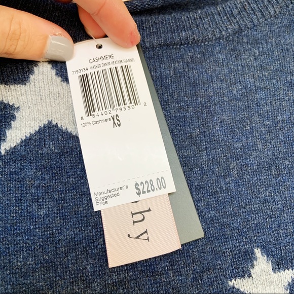 NWT Philosophy 100% Cashmere Star Sweater - Picture 8 of 9